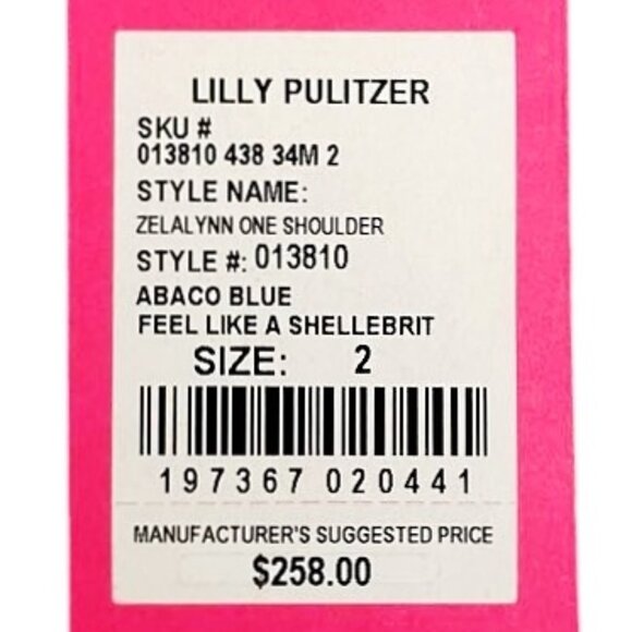 Lilly Pulitzer Zelalynn One-Shoulder Maxi Dress in Abaco Blue NWT - Size 2 - Picture 8 of 9